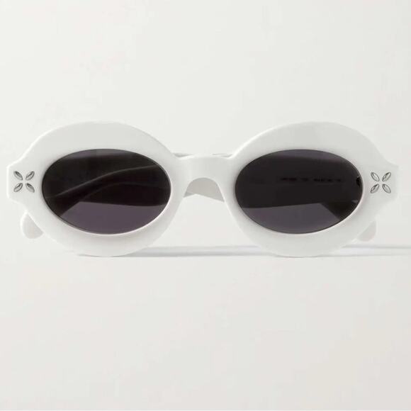 New! Alaïa White Oval Sunglasses AA0059S 002, Authentic main image 7